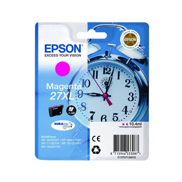 EPSON Original Epson Tintenpatrone magenta High-Capacity (C13T27134012,27XL,T27134012)