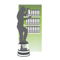 Q-CONNECT Rollhocker aus Metall, Gewicht 5 kg, schwarz