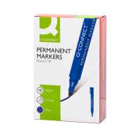 Q-CONNECT Permanentmarker, M, Rundspitze, 1,2-5mm, blau KF26046
