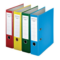 CENTRA Ordner Plastik Chromos, mit Schlitzen, A4, 80 mm, blau 230132