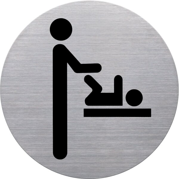 helit Piktogramm "the badge" WC-Herren, rund, silber