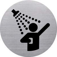 helit Piktogramm "the badge" WC-Herren, rund, silber