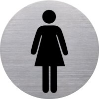 helit Piktogramm "the badge" WC-Herren, rund, silber