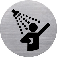 helit Piktogramm "the badge" WC Behinderte", rund, silber