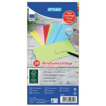 STYLEX Briefhülle DL gummiert 5 Farben sortiert 110x220