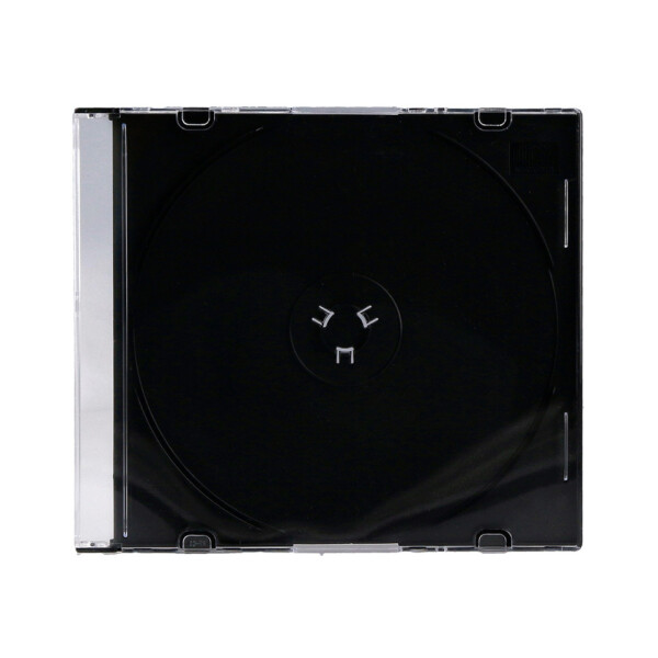 Q-CONNECT CD-H&uuml;lle SlimCase, 25 St&uuml;ck, schwarz transparent KF02210