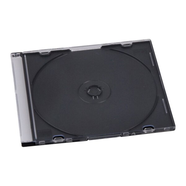 Q-CONNECT CD-H&uuml;lle SlimCase, 25 St&uuml;ck, schwarz transparent KF02210