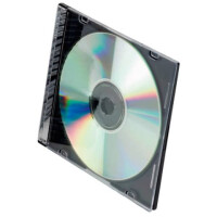 Q-Connect CD Hülle SlimCase 25 Stück sw trans