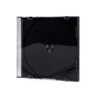 Q-CONNECT CD-Hülle SlimCase, 25 Stück, schwarz transparent KF02210