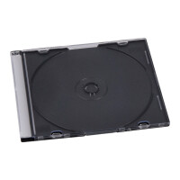 Q-CONNECT CD-Hülle SlimCase, 25 Stück, schwarz transparent KF02210