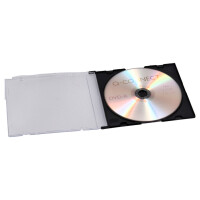 Q-CONNECT CD-Hülle SlimCase, 25 Stück, schwarz transparent KF02210