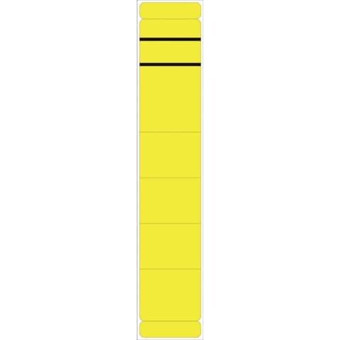 Rückenschild kurz schmal gelb NEUTRAL selbstklebend Packung 10 Stück