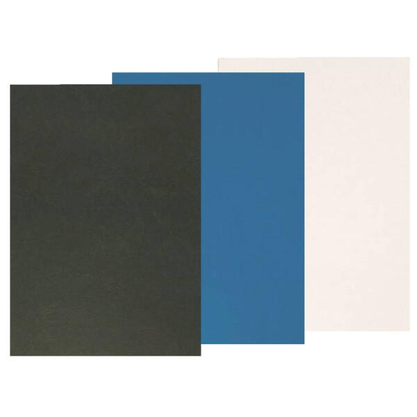 Q-CONNECT Einbanddeckel Leder, A4, 250g m², 100 Stück, blau KF00500