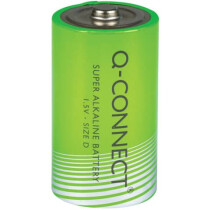 Q-CONNECT Batterie Mono LR20 D, 1,5V, 2 Stück