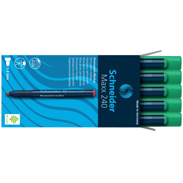 SCHNEIDER Permanentmarker Maxx 240, 1-2 mm, gr&uuml;n SN124004
