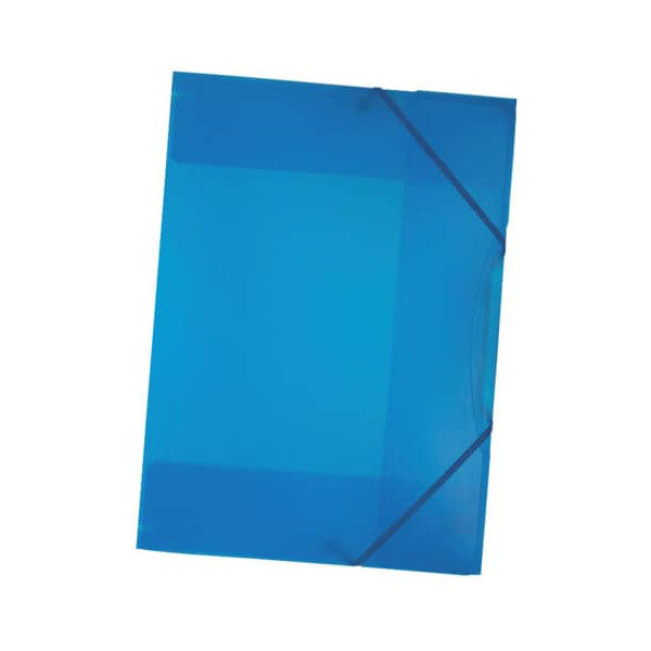 folia Gummizugmappe A3 transparent blau Kunststoff