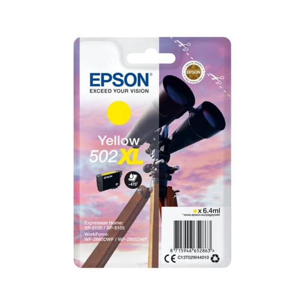 EPSON Original Epson Tintenpatrone gelb High-Capacity (C13T02W44010,T02W440,502XL,T02W4,T02W44010)