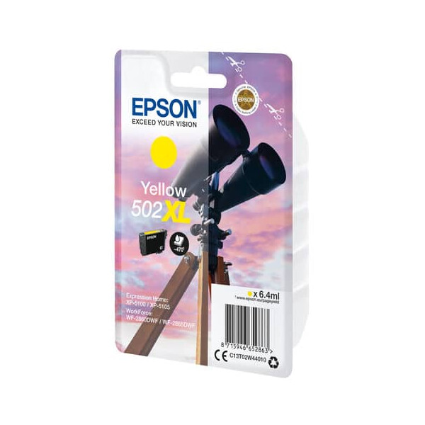 EPSON Original Epson Tintenpatrone gelb High-Capacity (C13T02W44010,T02W440,502XL,T02W4,T02W44010)