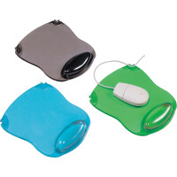 Q-CONNECT Mauspad mit Handgelenkauflage, Gel, transparent grau KF20084
