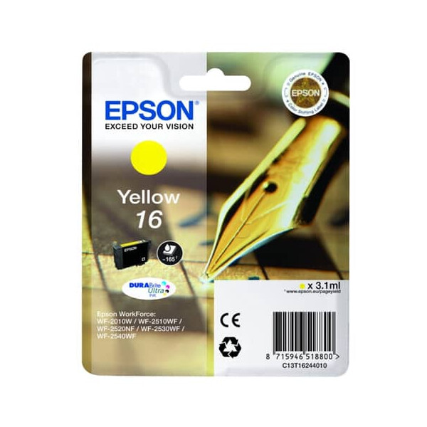 EPSON Original Epson Tintenpatrone gelb (C13T16244012,16,T1624,T16244012)