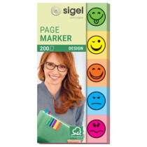 sigel Haftmarker Smile 5 Farben 50x100mm