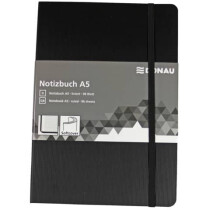 DONAU Notizbuch A5 liniert schwarz