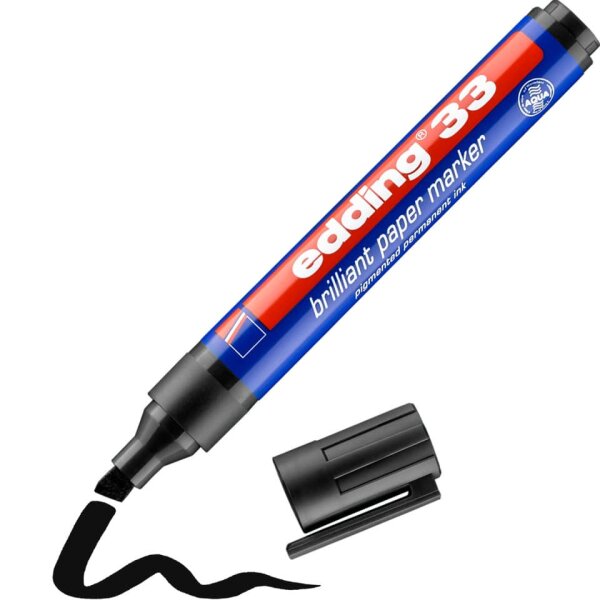EDDING Brillant-Papiermarker 33, 1-5mm, schwarz 33-001