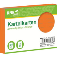 RNK Verlag Karteikarte A7 100 Stück orange liniert
