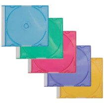 Q-Connect CD-Leerhülle 25 Stück sortiert Slim