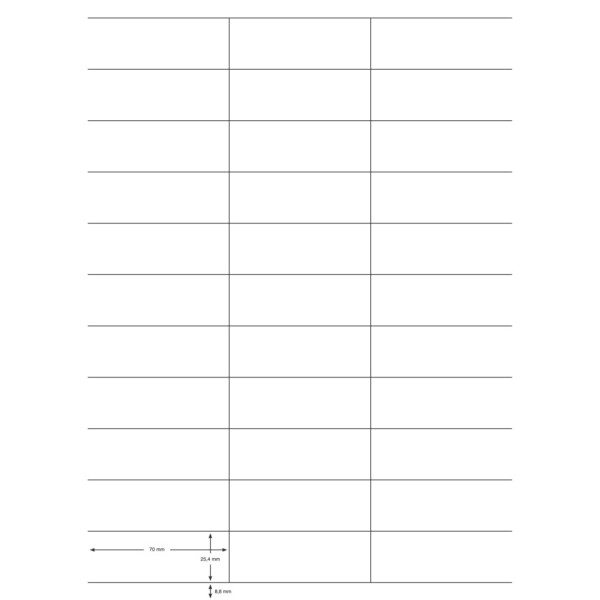 Q-CONNECT Universaletikett, 70x25,4mm, 3300 Stück, weiß KF10641