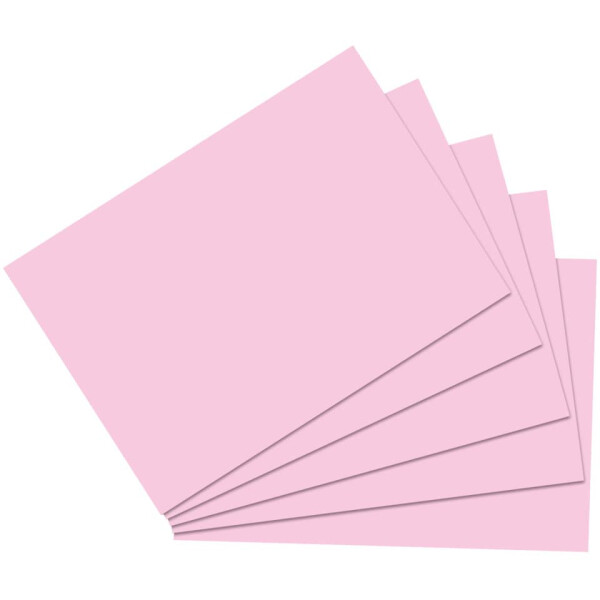 RNK Karteikarte, A6, 170g m², blanko, 100 Stück, rosa 114763
