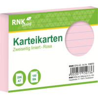 RNK Verlag Karteikarte A7 100 Stück rosa liniert