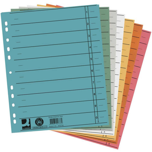 Q-CONNECT Trennblatt, A4, 100 Stück, grau KF02789