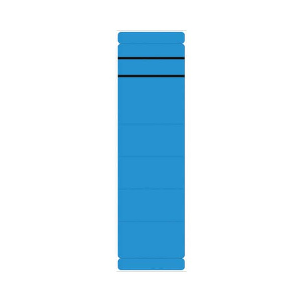 Rückenschild kurz breit blau NEUTRAL selbstklebend Packung 10 Stück