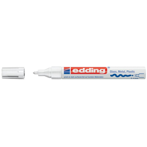 EDDING Glanzlackmarker 750, 2-4mm, Rundspitze, wei&szlig; 750CR-049
