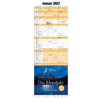 MOSAIK Familienkalender Mondjahr 2026, 24,5 x 69 cm, 5...