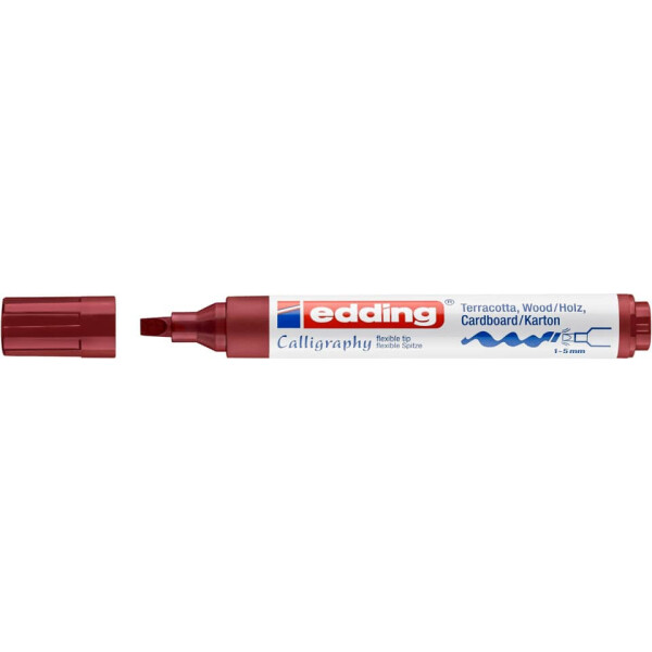 EDDING Kalligrafiemarker 1455, 1-5mm, karmesin 4-1455046