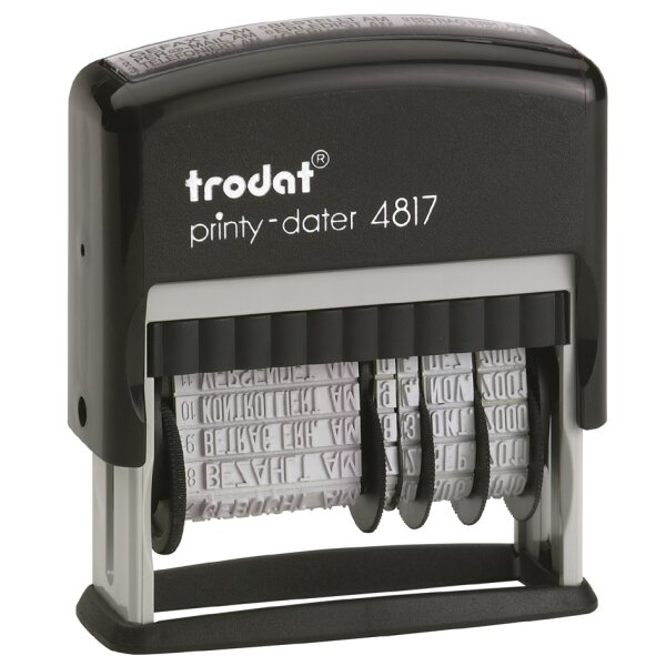trodat Wortbandstempel Printy Dater 4817, mit Datum, schwarz