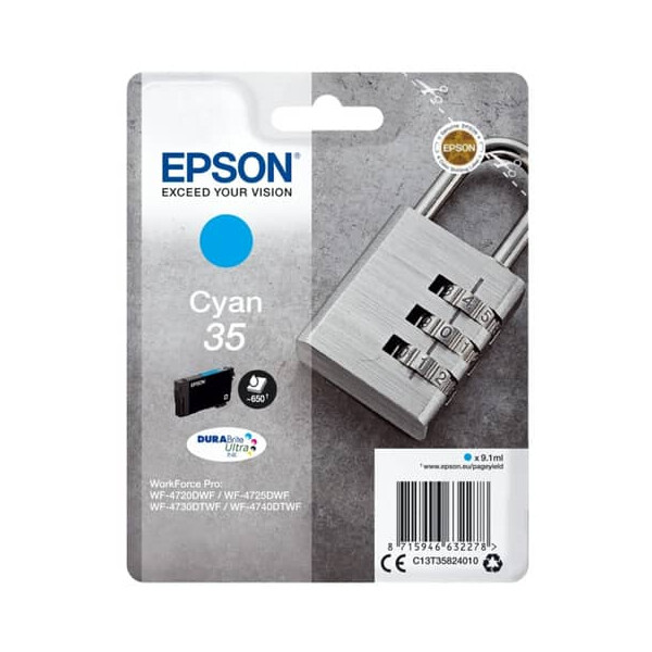 EPSON Original Epson Tintenpatrone cyan (C13T35824010,T358240,35,T3582,T35824010)