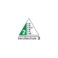 RUMOLD Dreikantmaßstab, weißer Kunststoff, 3...
