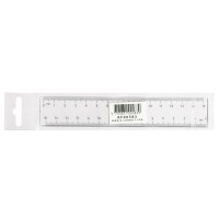 Q-CONNECT Lineal, 15cm, transparent KF00583