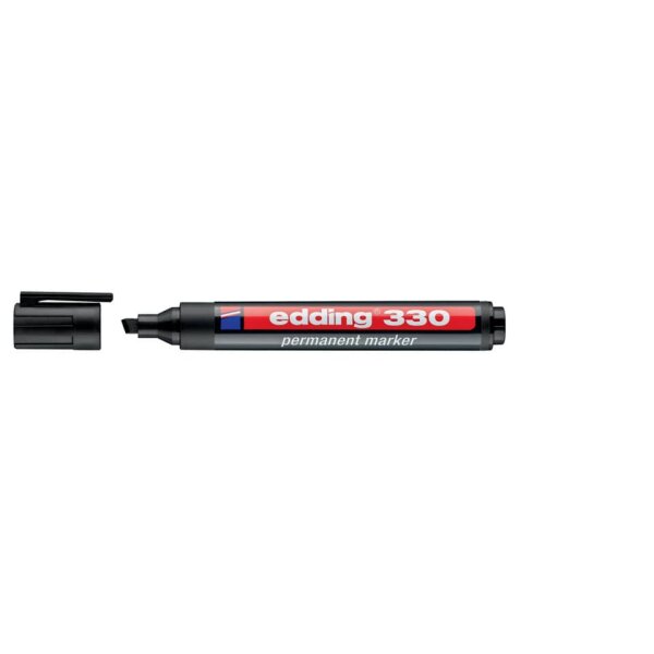 EDDING Permanentmarker 330, Keilspitze, nachf&uuml;llbar, 1-5mm, schwarz 330-001