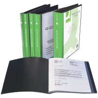 Q-CONNECT Sichtmappe Panorama, 20 Hüllen, schwarz KF01265