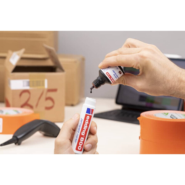 EDDING Nachf&uuml;lltinte Permanentmarker, 30ml, rot 4-T25002