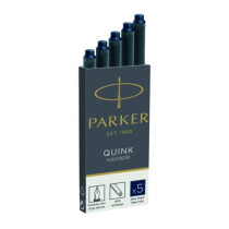 PARKER Tintenpatrone 5 Stück schwarz blau S0116250