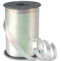 PRÄSENT Ringelband Irisee 10mm-200m weiß