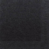 Duni Serviette Zelltuch schwarz 3lagig 33 cm, 20 Stück