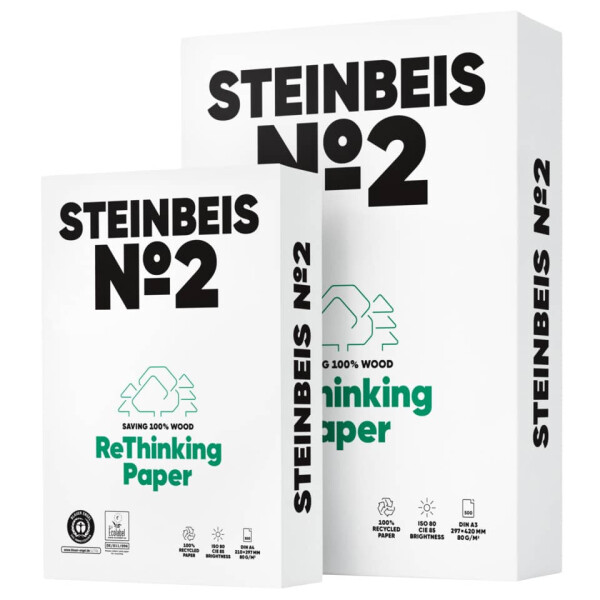 STEINBEIS Kopierpapier No.2 Recycling, A4, 80g m&sup2;, 500 Blatt, wei&szlig; K1506666080A