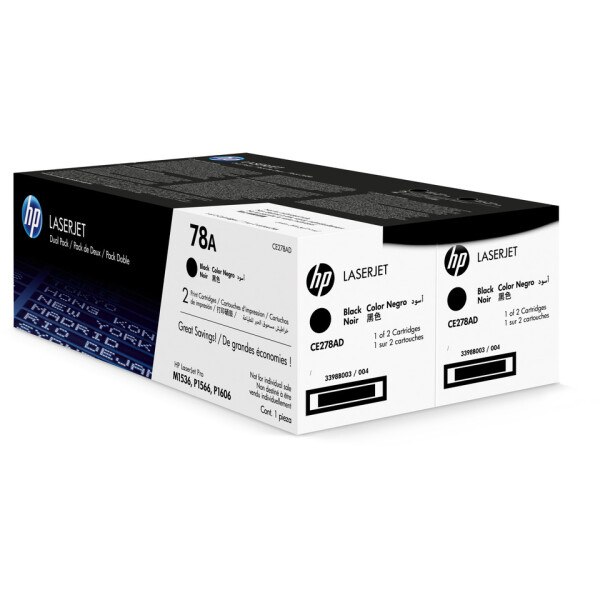 HP Lasertoner Nr. 78A, 2 x 2.100 Seiten, schwarz CE278AD