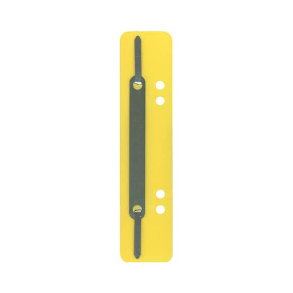 Q-Connect Heftstreifen Polypropylen 34x150mm 25 Stück gelb Metalldeckleiste